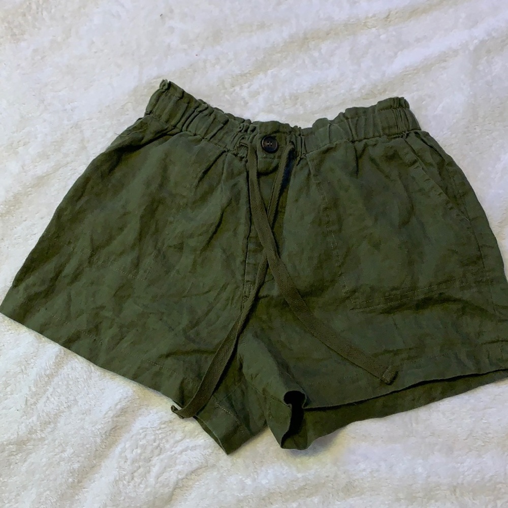 army green shorts